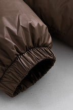 Classic Collar Cropped Solid Puffer Jacket image 6