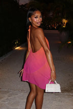 Gradient Halter Tube Cutout Back Mini Dress image 5