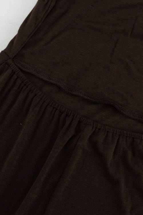 Brown Halter Backless Maxi Party Dress image 5