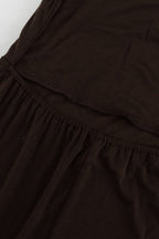 Brown Halter Backless Maxi Party Dress image 5