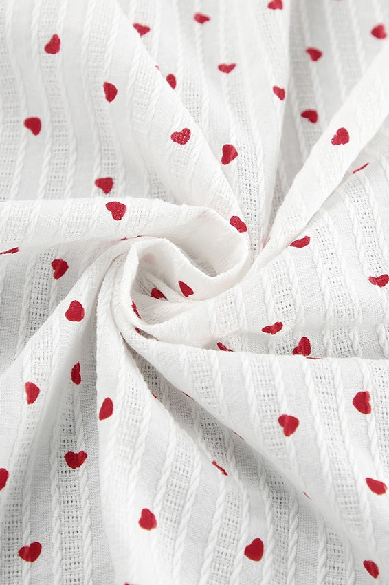 Cotton Heart Print V-Neck Wrap Maxi Dress image 5
