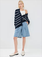 Striped Loose Knit Cardigan image 13
