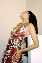 Floral Print Spaghetti Strap Open Back Maxi Dress image 6