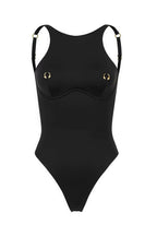 Chic Solid Halter Push Up One Piece Swimwear image 4