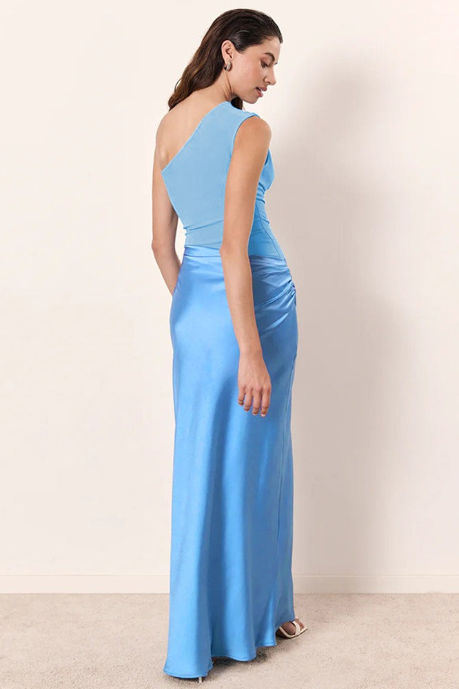 Vintage One-shoulder Sleeveless Tailored Maxi Dress image 4