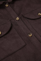 Brown Suede Loose Blazer Coat image 5