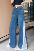 Beaded Lace Tencel Flare Jeans image 1