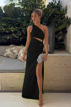 Elegant Sexy Asymmetrical Shoulder Party Dress image 5