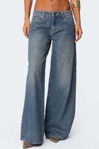 Loose Fit Printed Wide Leg Jean image 1