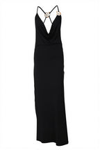 Chic Solid Deep V Cami Backless Slim Fit Maxi Dress image 7