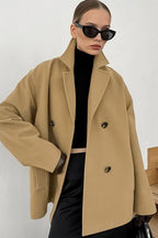 Brown Boucle Notch Lapel Jacket image 1