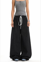 Retro Polka Dot Loose Straight Jeans image 3