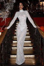 Sexy Lace Cutout Sheath Reception Dress image 1