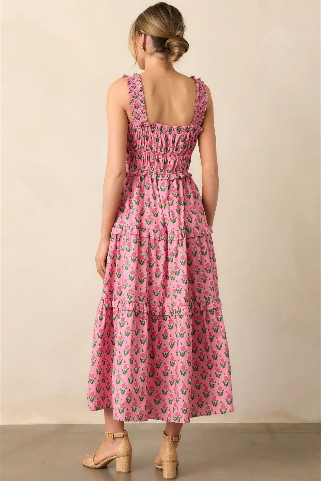 Elegant Elastic Jumpsuit Floral Dress image 4