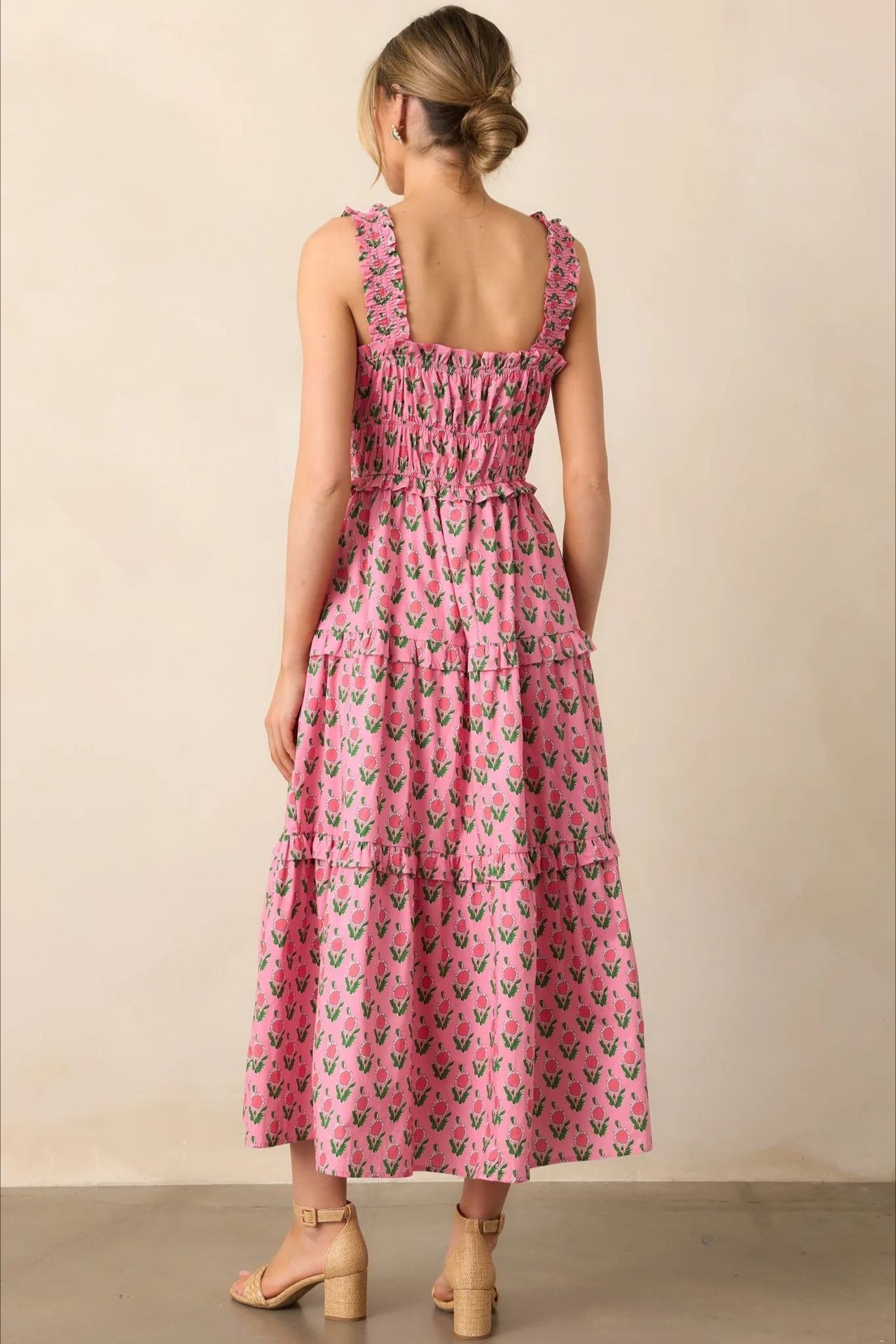 Elegant Elastic Jumpsuit Floral Dress image 4