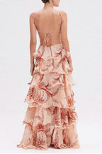 Chic V-Neck Pleated Boho Dress image 3