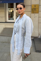Vintage Cotton Tie Front Blouse image 3