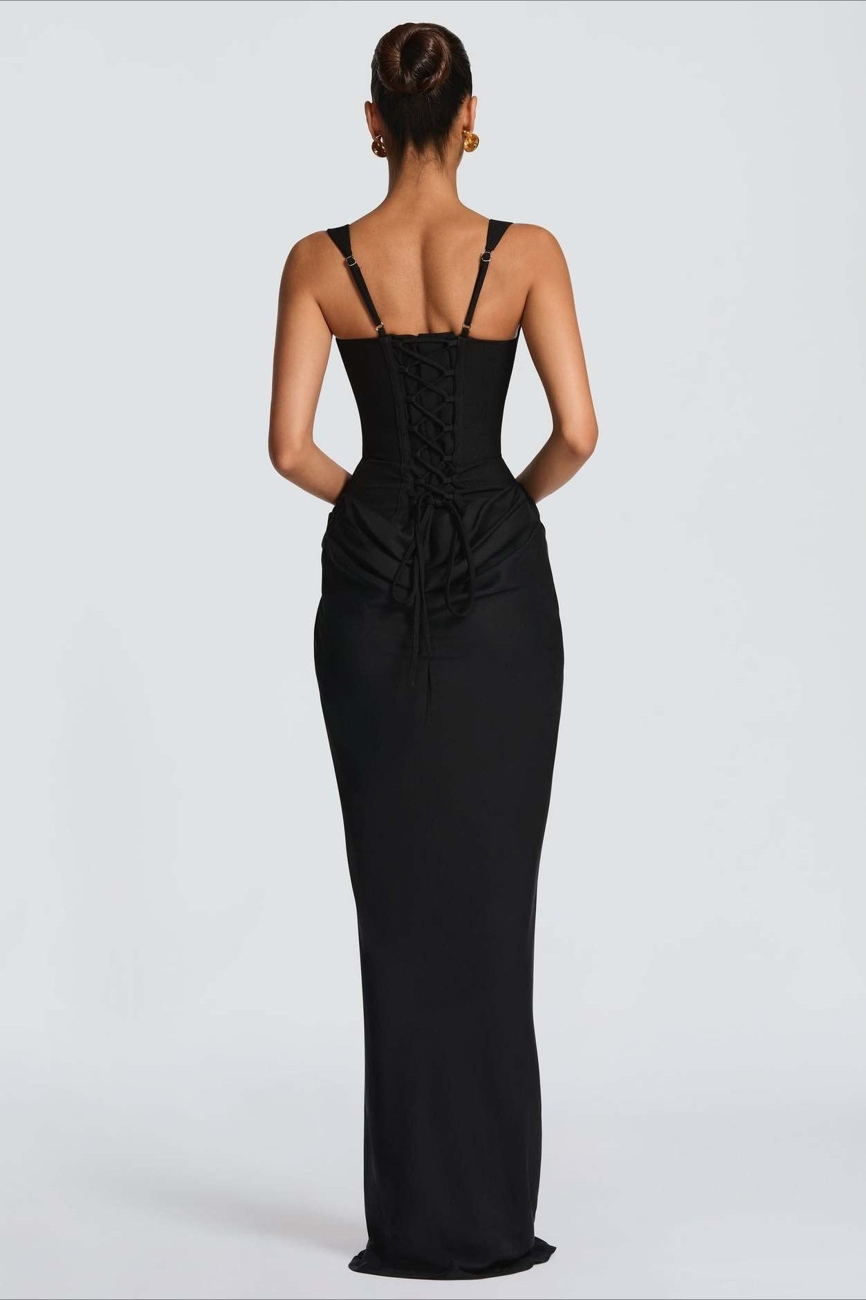 Sexy Slim Cami Solid Tie Back Reception Dress image 6