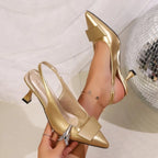 Capri Slingback Sandals detail view styled for Avrienne