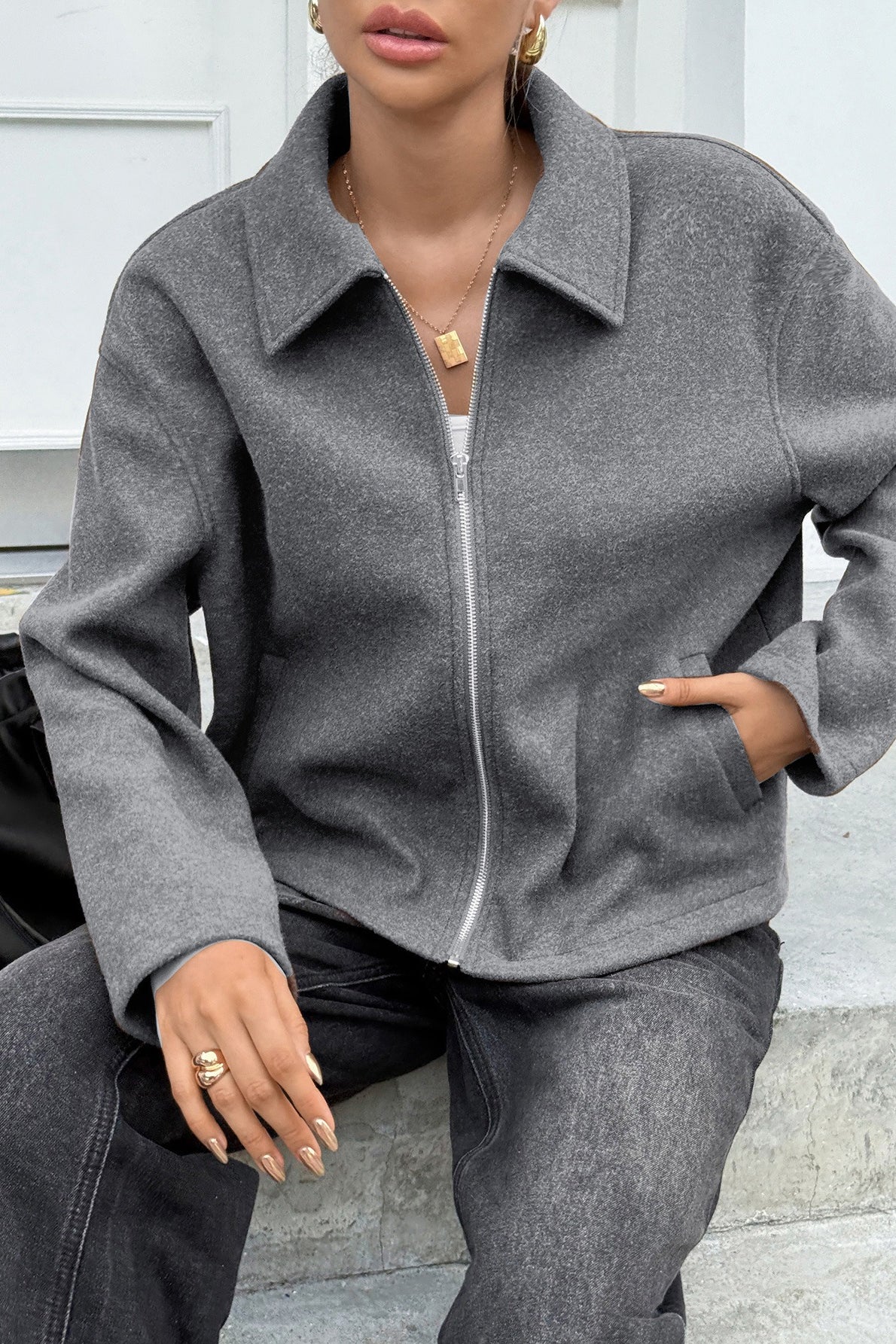 Elegant Long Sleeve Versatile Jacket image 5