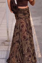 Paisley Print Bodycon Maxi Skirt image 1
