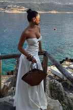 Strapless Hollow Out Beach Maxi Dress image 4