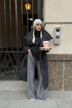 Long Stand Collar Relaxed Quilted Puffer Jacket image 31