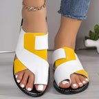 Delphine Toe-Loop Sandals detail view styled for Avrienne