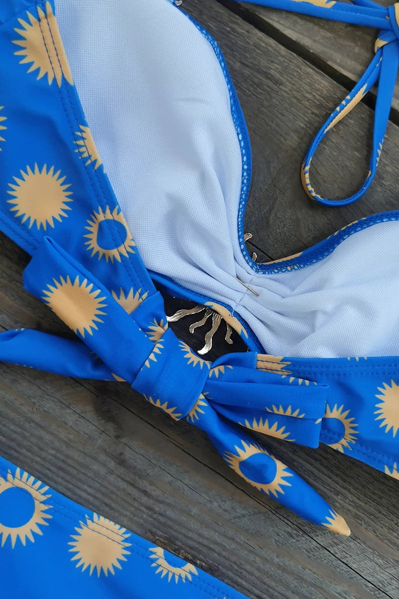 High Waist Bandage Bikini Set image 4