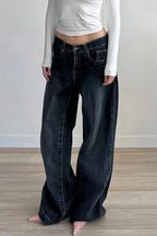 Minimal Vintage Loose Washed Black Jeans image 2
