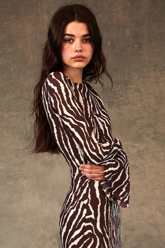 Floral Print Round Neck Bodycon Maxi Dress image 2