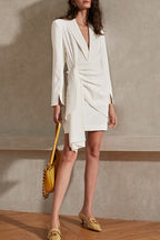 Elegant V-Neck Belted Cocktail Dress image 5
