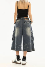 Vintage Washed Workwear Cropped Jeans image 3