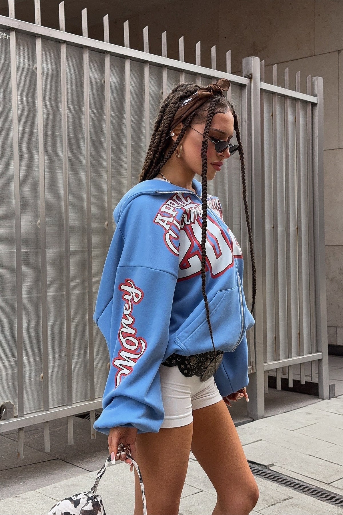 Heavyweight Printed Zip Up Hoodie image 2