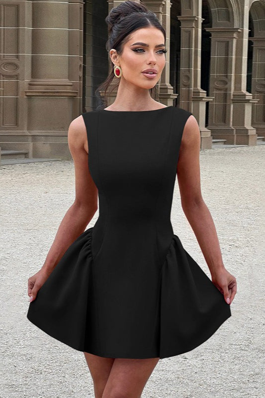 Solid Sleeveless Backless Bodycon Cocktail Dress image 13