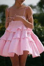 Ruffled Layer Backless Sleeveless Mini Dress image 11