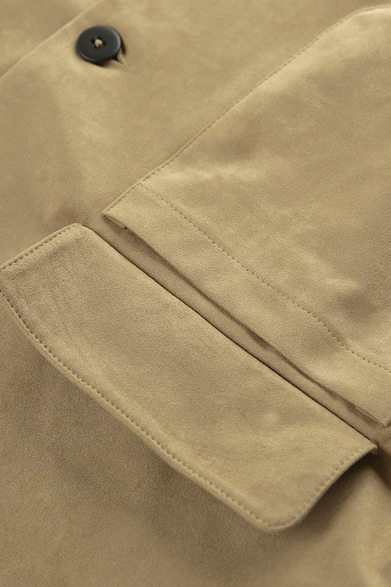 Casual Brown Suede Jacket image 5
