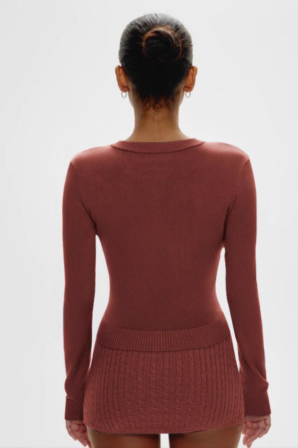Retro Lazy-Style Versatile Crew-Neck Long-Sleeve Knit Cardigan image 2