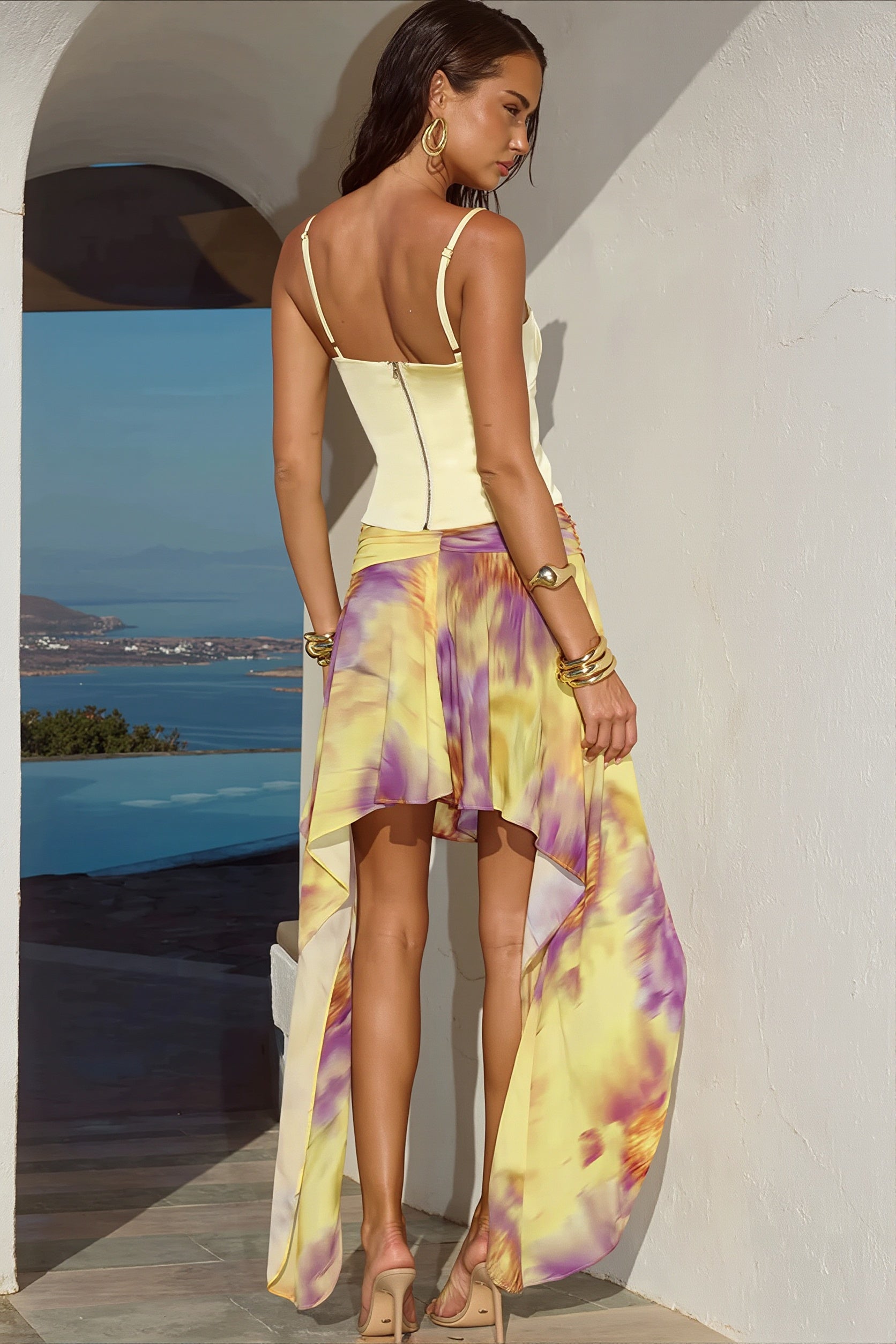 Gradient Dye Irregular Ribbon Skirt image 4
