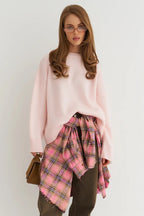 Loose Basic Knit Pullover Sweater image 4