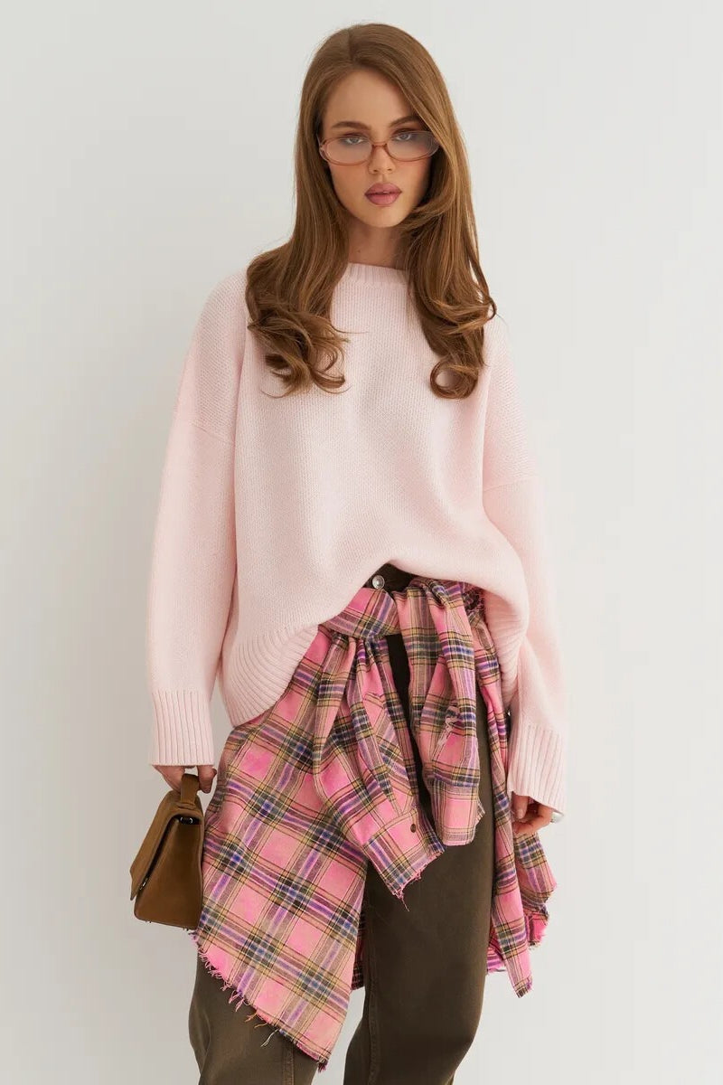 Loose Basic Knit Pullover Sweater image 19