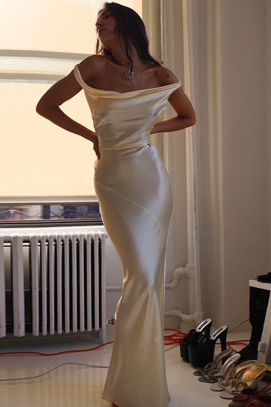 Chic Satin Backless Cami Bodycon Maxi Dress image 1
