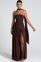 Color Block Flowy Tie Bustier Formal Dress image 9