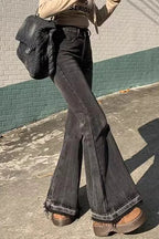 Slim Fit Elastic Bell Bottom Jeans image 6