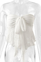 Elegant Lace Wrap Off Shoulder Blouse image 5