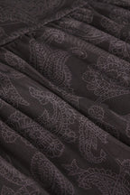 Brown Mesh A-Line Maxi Skirt image 4