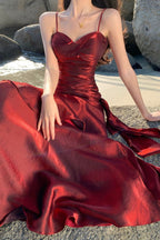 Satin Ruffle Trim Party Dress image 9