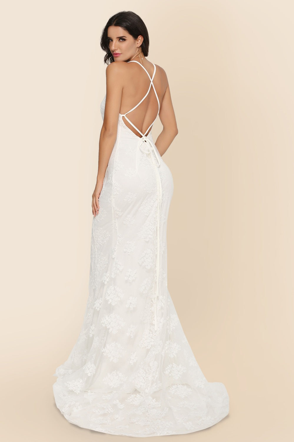 Long Sleeveless Cathedral Train Formal Dress image 5