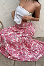 Boho Print A-Line Maxi Skirt image 4