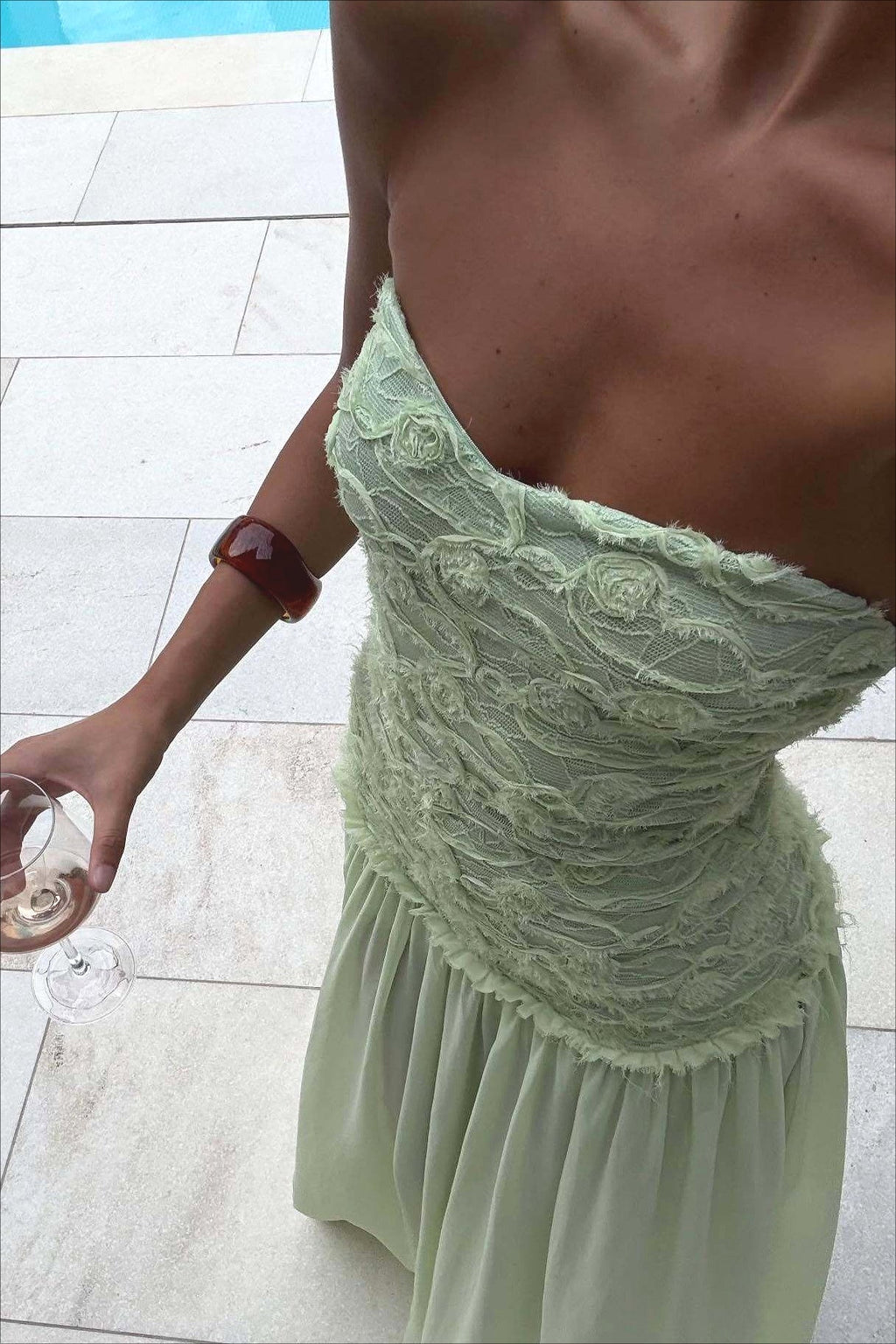 Chiffon Floral Bandeau Cami Maxi Dress image 6